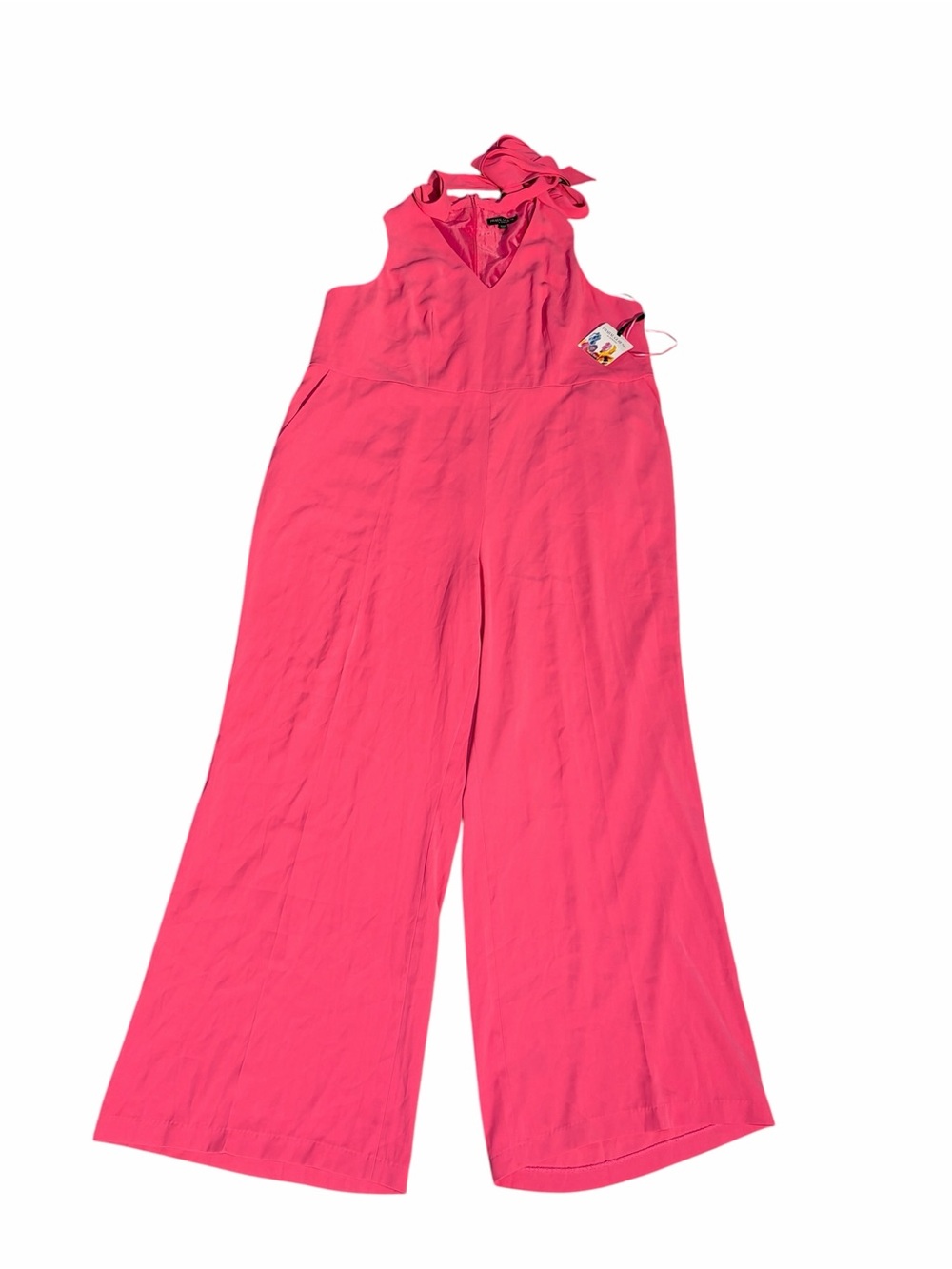 Prabal Gurung Hot Pink Sleeveless Wide Leg Jumpsuit NWT 24W